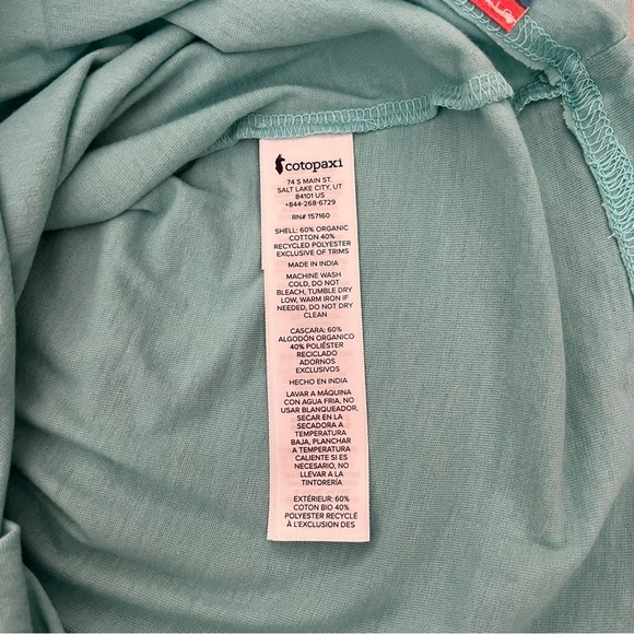 Cotopaxi Men’s Hello Desert Organic T-Shirt Sea Glass Blue - Size M - Picture 6 of 6